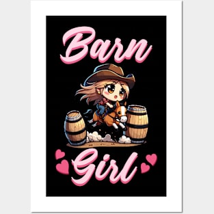 Barn Girl I Equestrian Pony Horse Fan Posters and Art